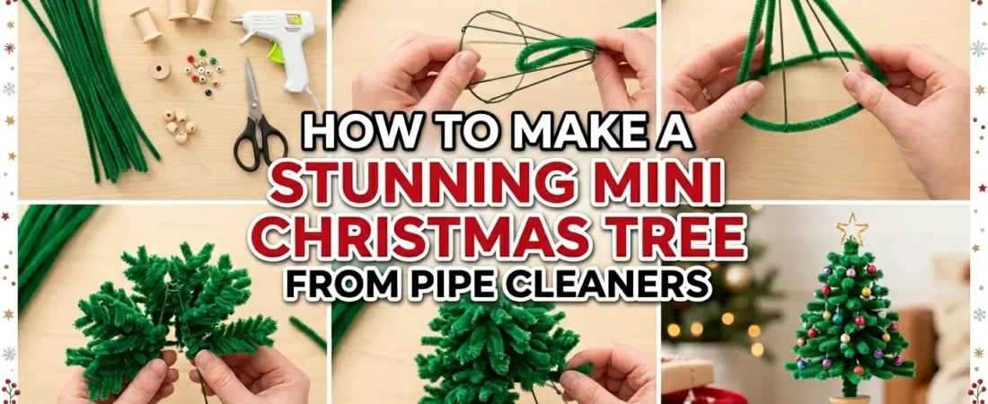 How To Make a Mini Christmas Tree From Pipe Cleaners