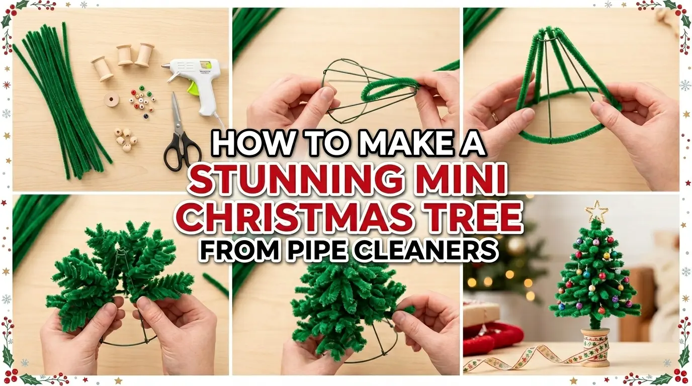 How To Make a Mini Christmas Tree From Pipe Cleaners