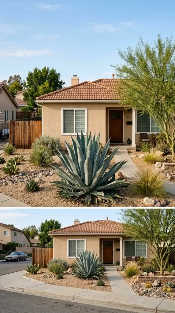 Agave plant in garden