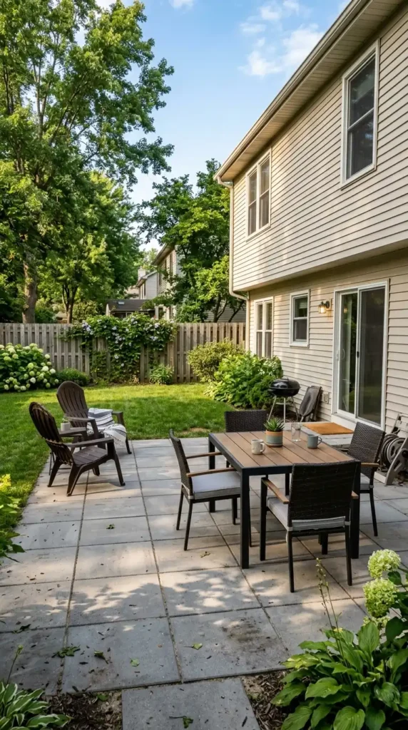 American backyard patio