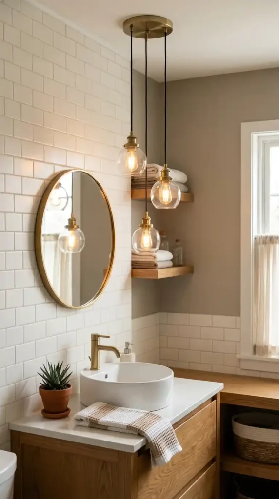Bathroom pendant lighting