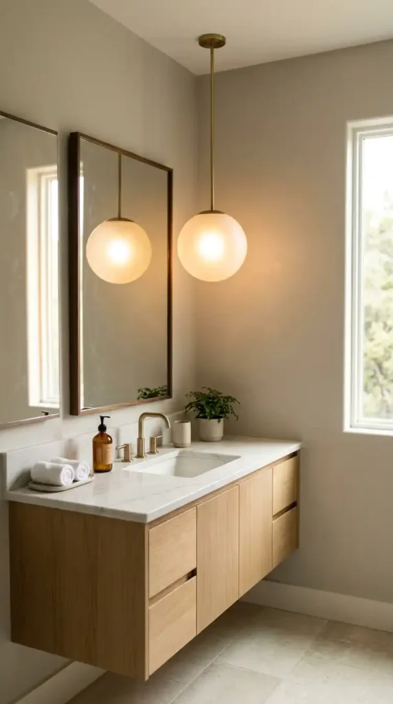Bathroom pendant lighting