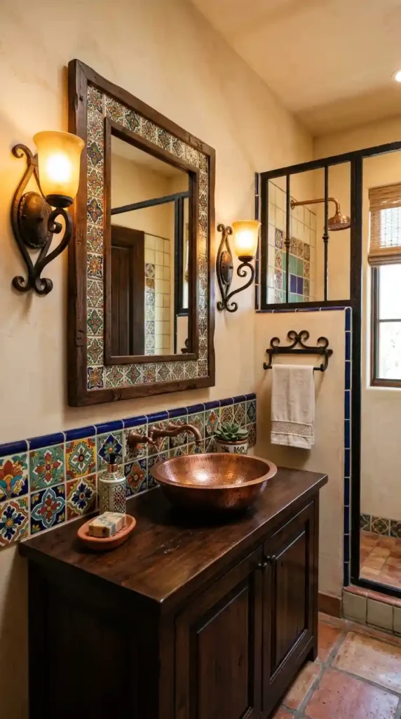 Bathroom wrought iron copper