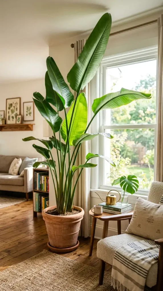 Bird of paradise plant bright