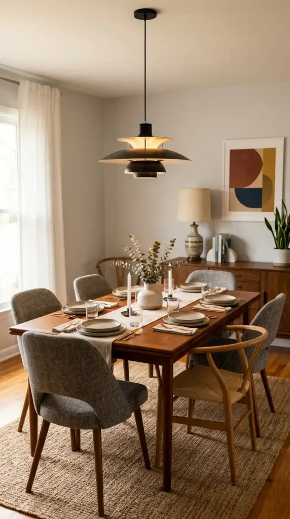 Black pendant light dining room