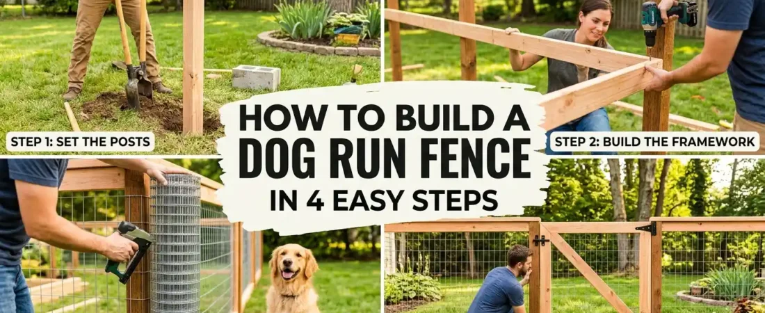 How to Build a Dog Run Fence in 4 Easy Steps