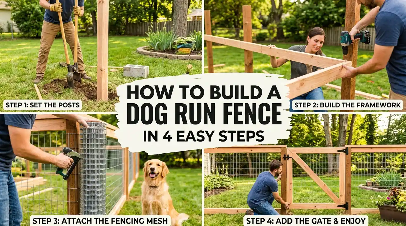 How to Build a Dog Run Fence in 4 Easy Steps