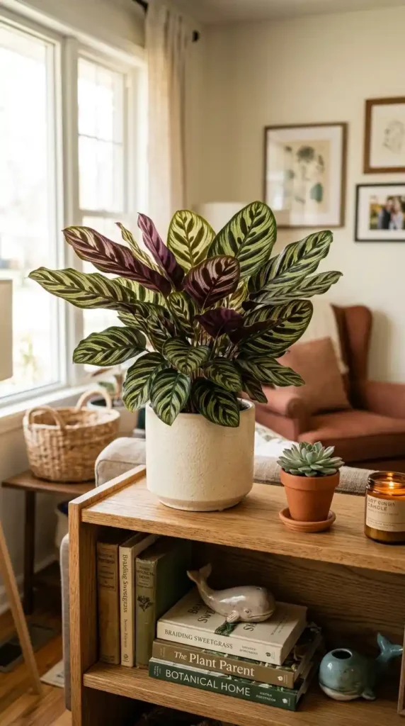 Calathea plant patterned leaves
