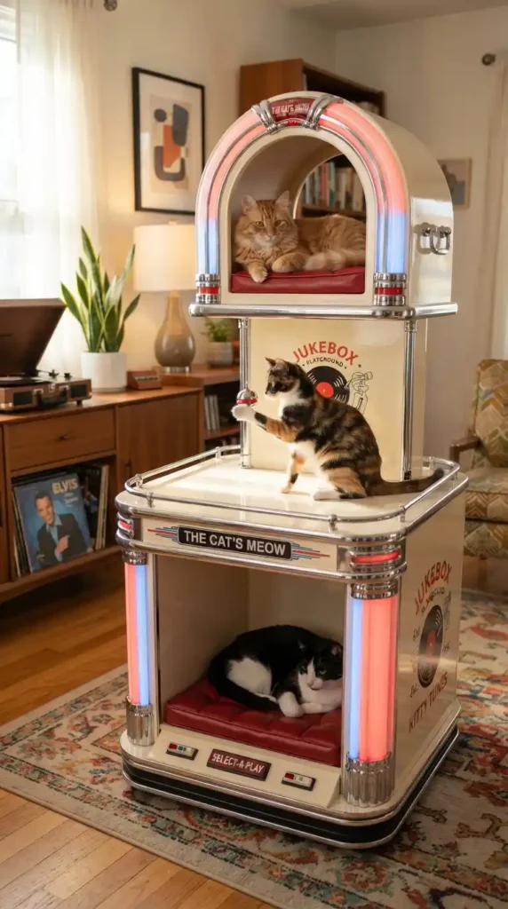 Cat furniture jukebox playground