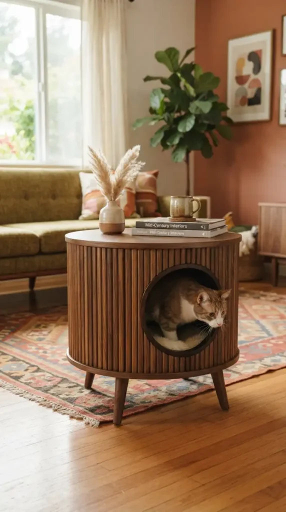 Cat furniture side table decor
