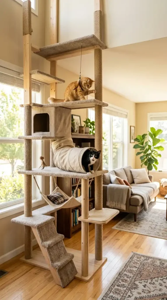 Cat gym in American home