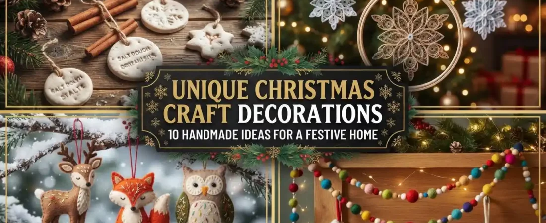Unique Christmas Craft Decorations: 10 Handmade Ideas for a Festive Home