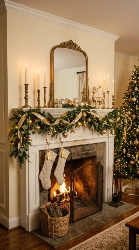 Christmas mantel decorations
