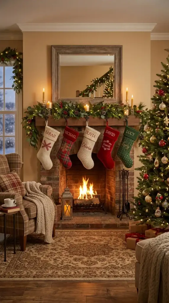 Christmas mantel decorations