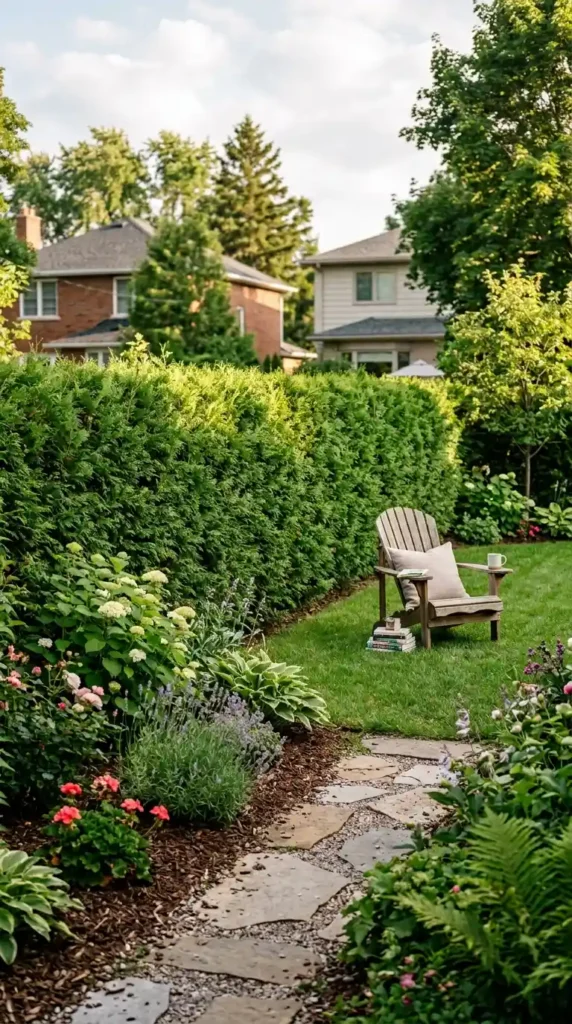 DIY garden fence living hedge