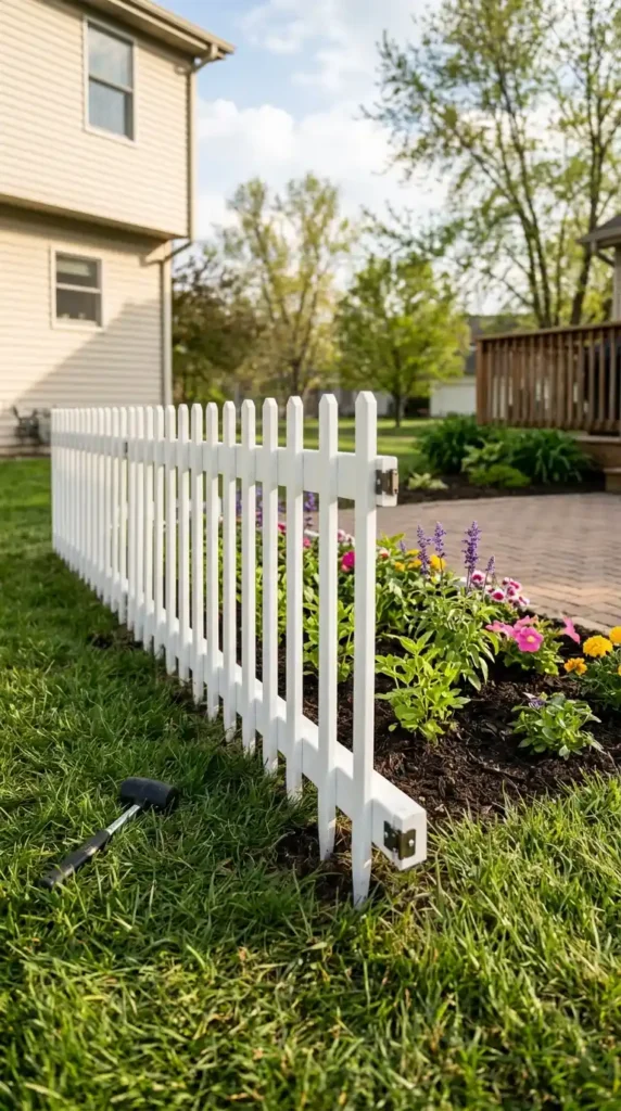 DIY garden fence no-dig yard