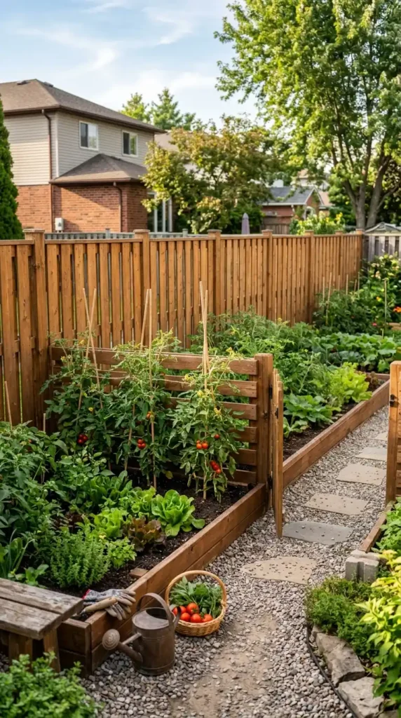 DIY garden fence pallet backyard