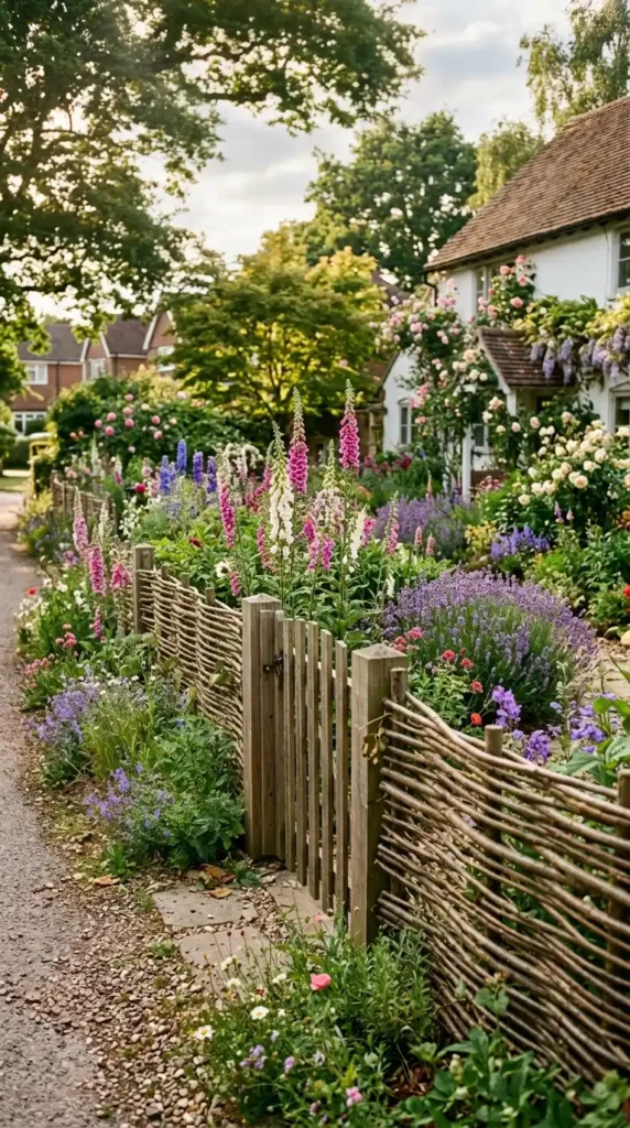 DIY garden fence wattle cottage