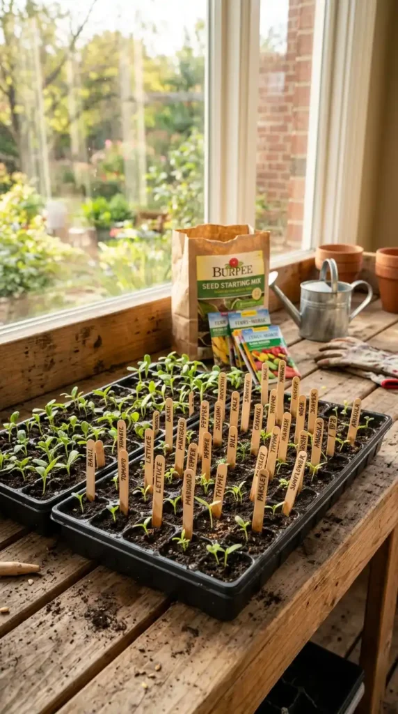 DIY garden markers popsicle sticks
