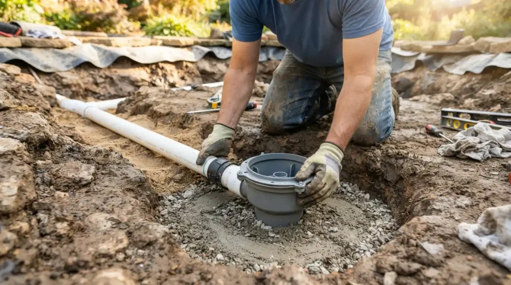 DIY koi pond bottom drain