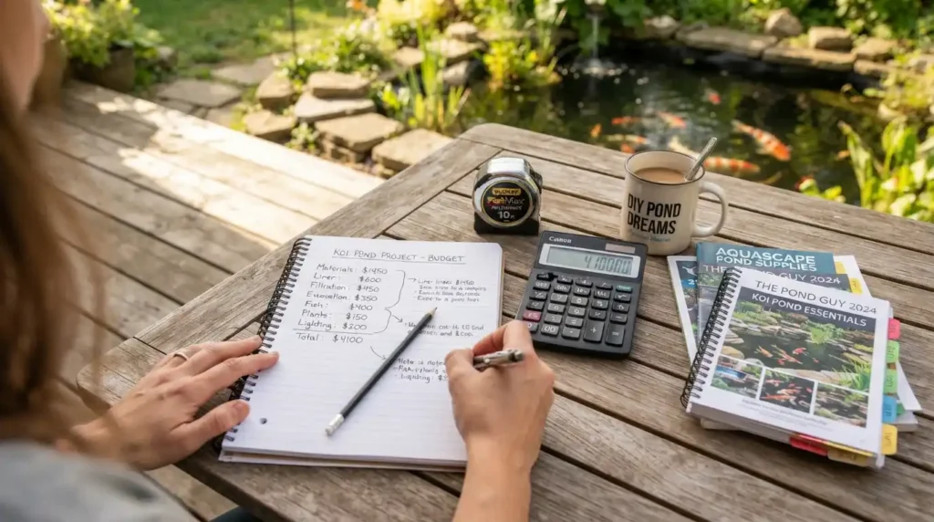 DIY koi pond budget planning