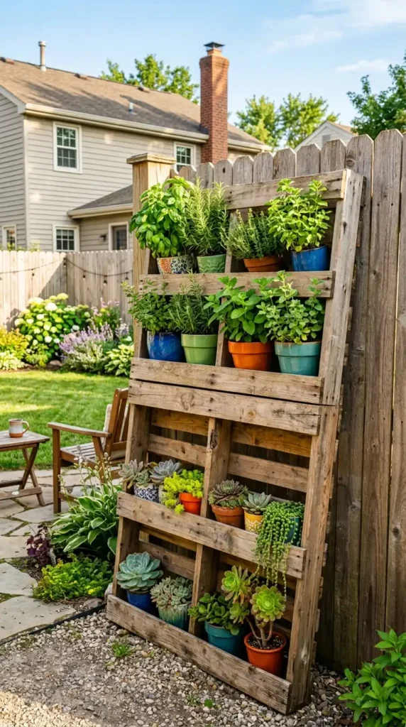 DIY pallet vertical garden