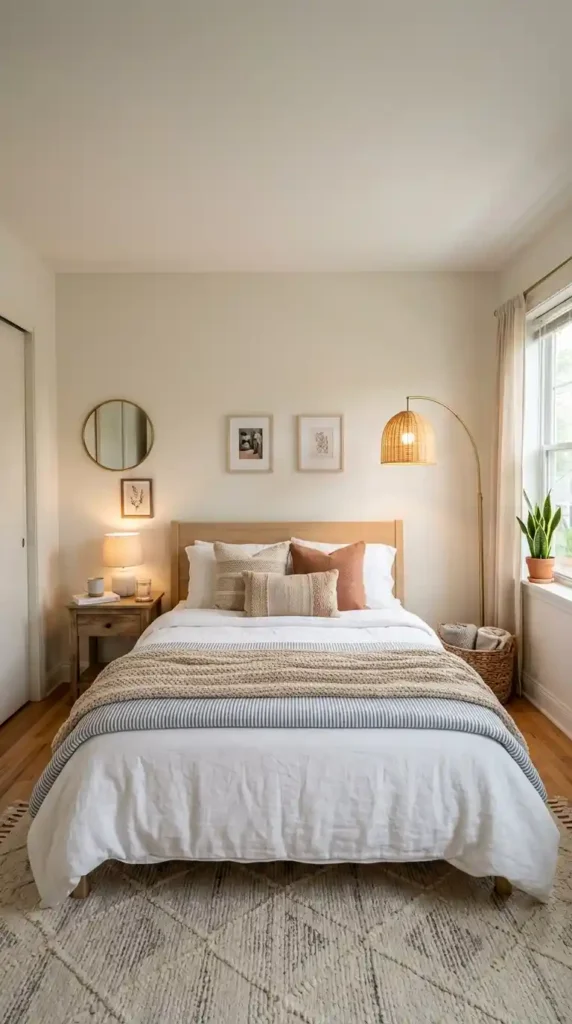 Decorate small bedroom bed layout