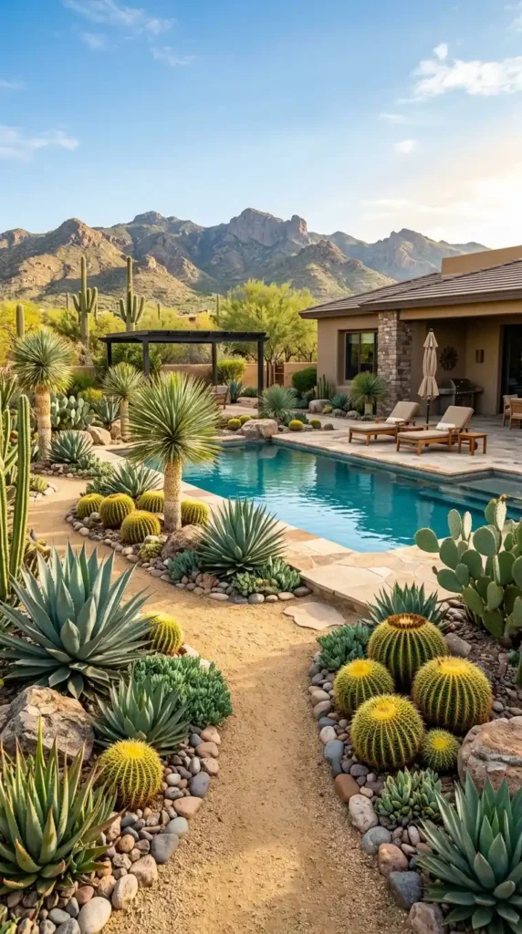 Desert pool landscaping