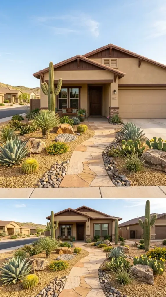 Desert rock garden American home