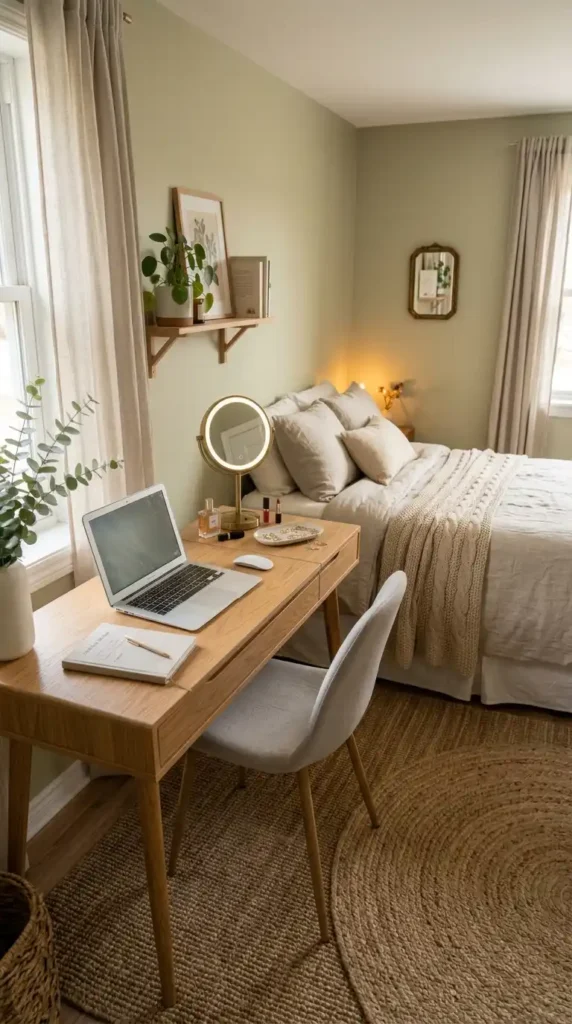Desk vanity for small spaces