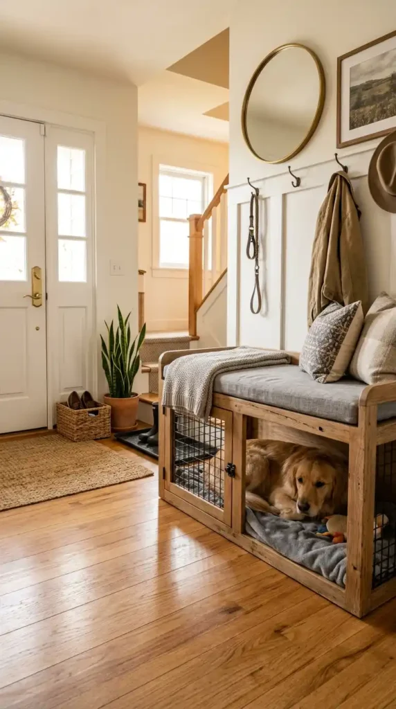 Dog furniture bench entryway