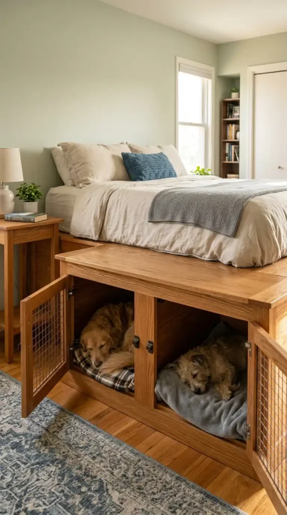 Dog furniture platform bed kennels