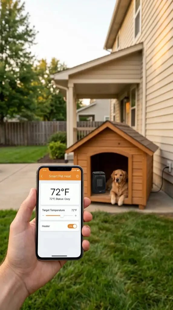 Dog house heater smart app