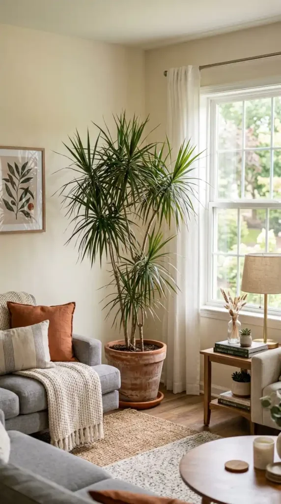 Dracaena plant in living room