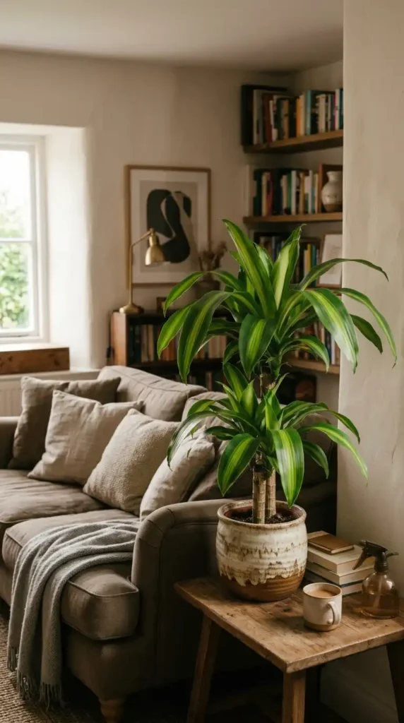 Dracaena plant in low light