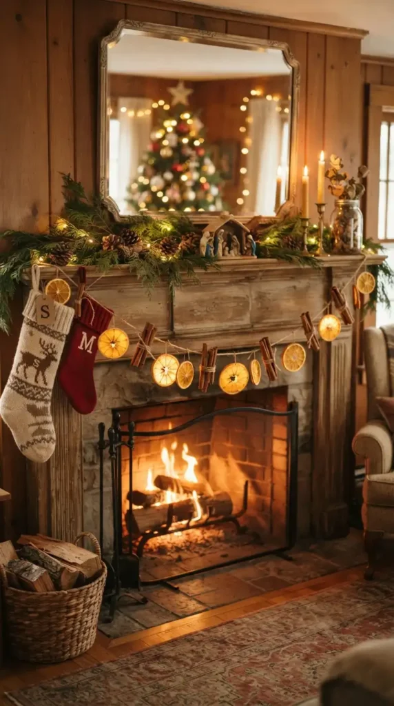 Dried orange garland American home