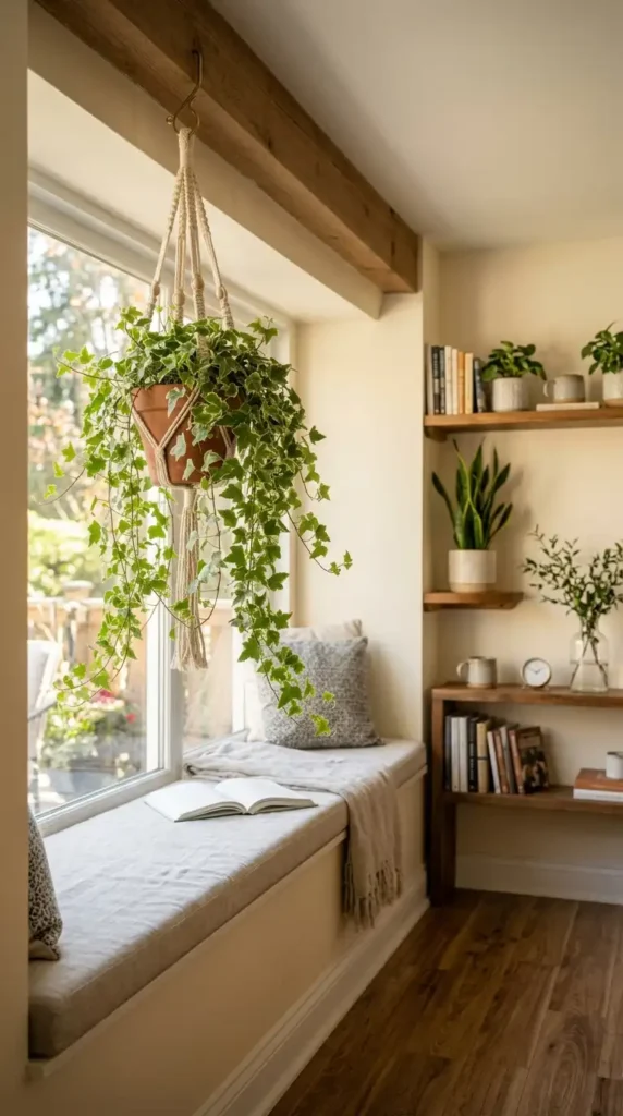 English ivy plant hanging basket