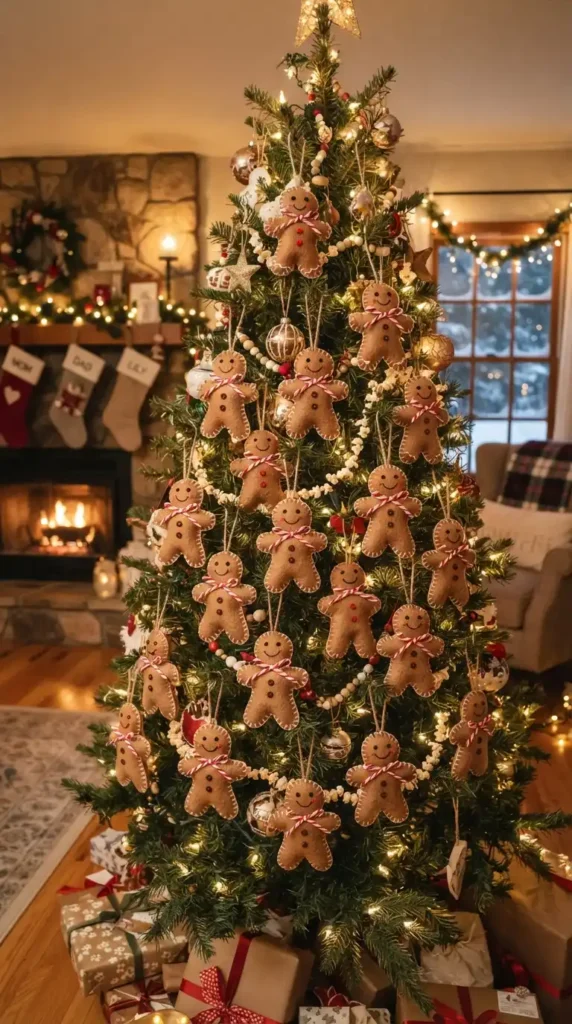 Felt gingerbread men Christmas