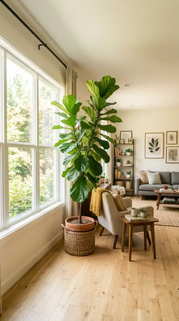 Fiddle leaf fig in room