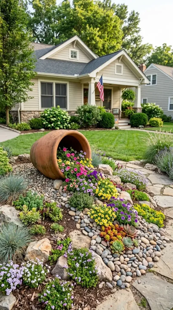 Front yard rock garden ideas