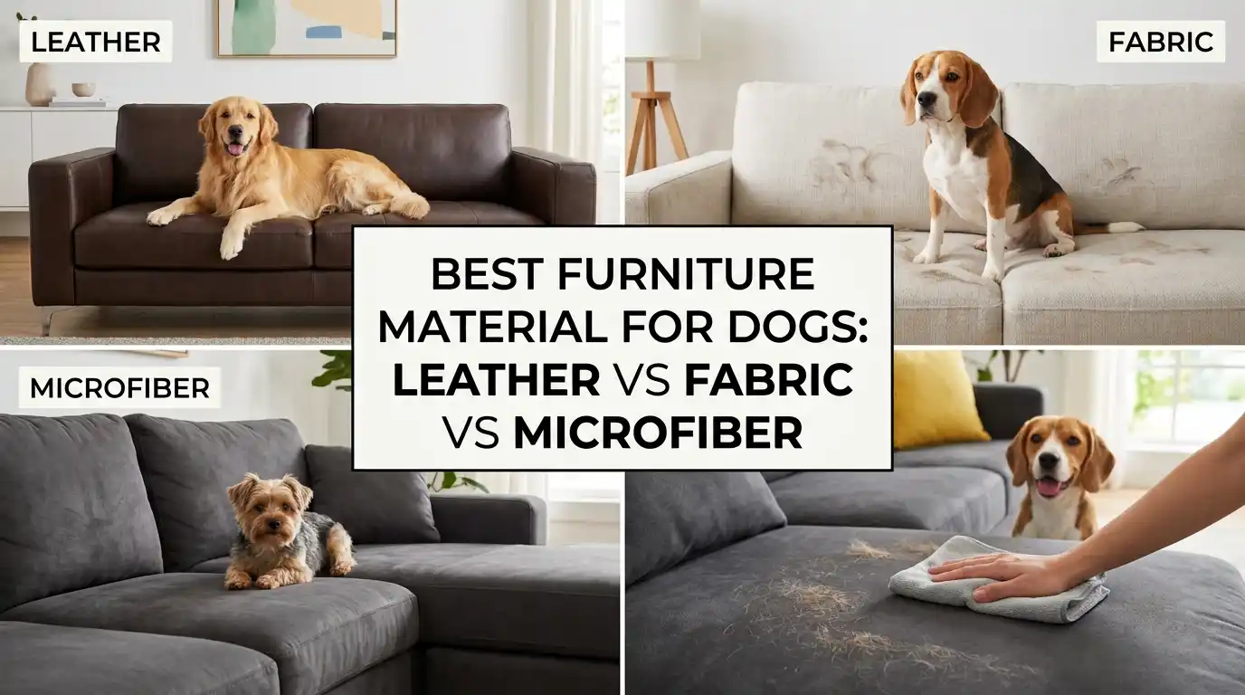 Best Furniture Material for Dogs: Leather vs Fabric vs Microfiber