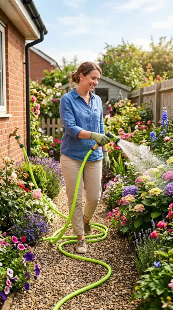 Gardener using Flexzilla garden