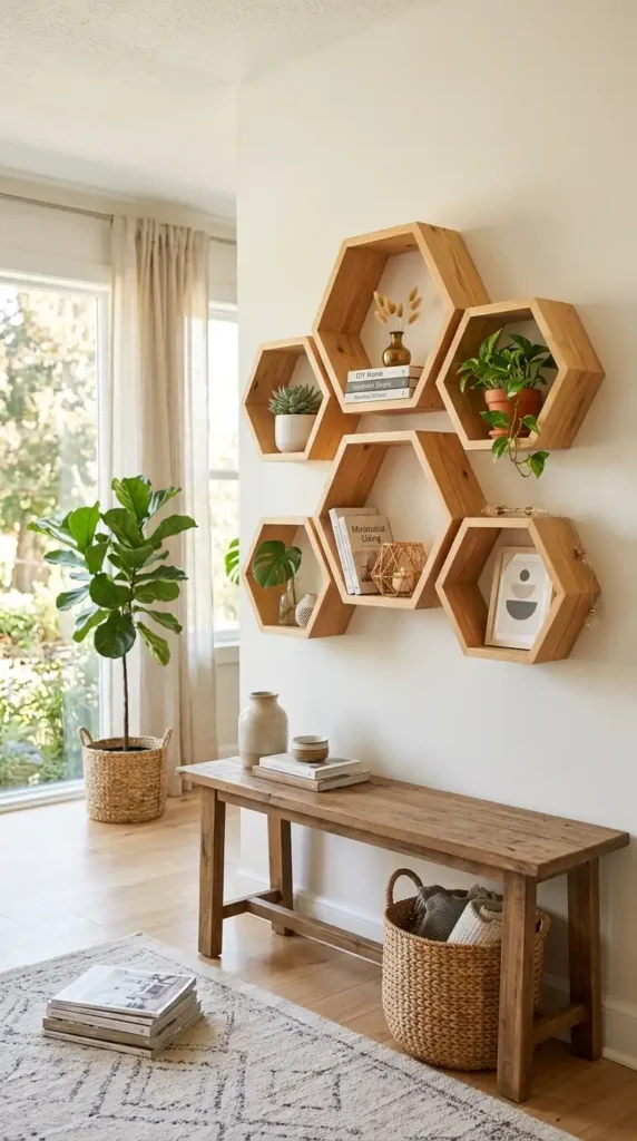 Geometric shelves