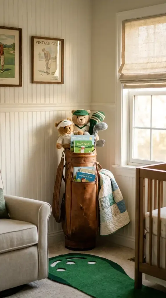 Golf bag in nursery