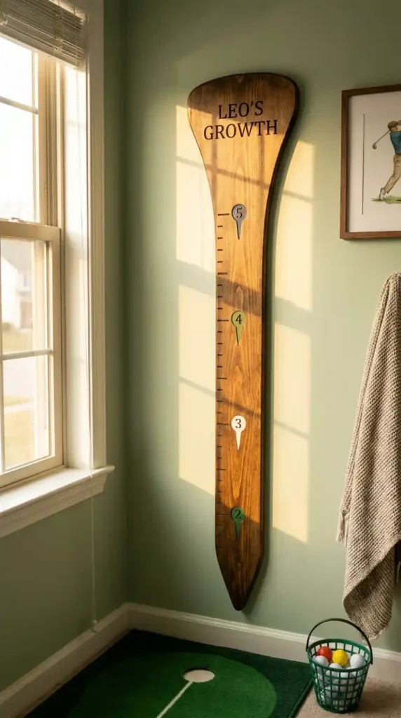 Golf themed nursery growth chart