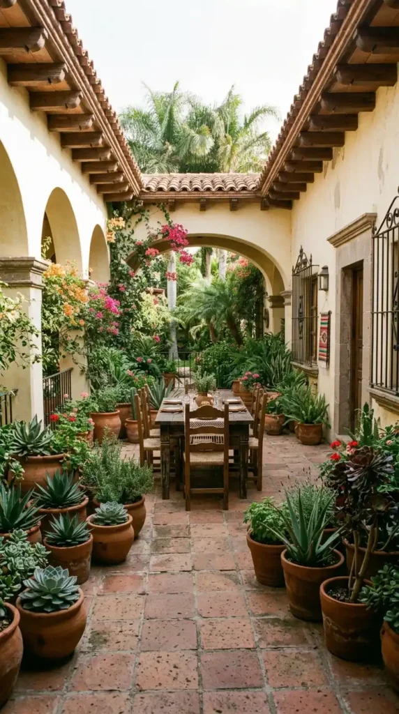Hacienda patio terracotta