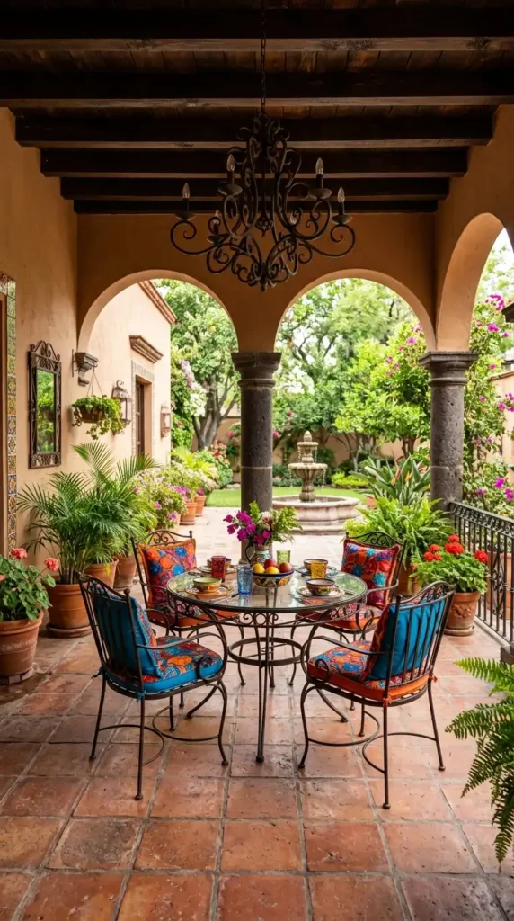 Hacienda patio wrought iron