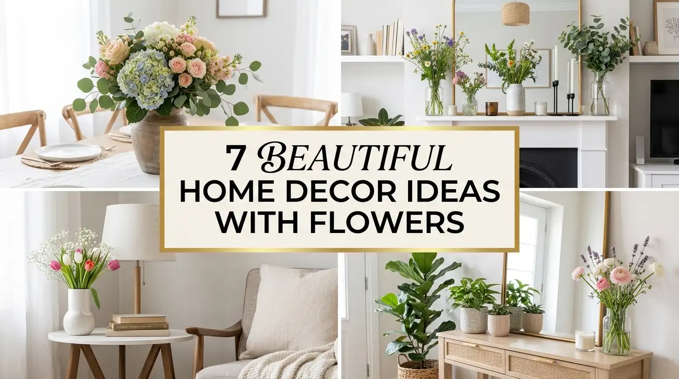 7 Beautiful Home Decor Ideas with Flowers