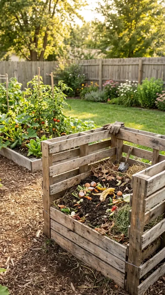 Homemade compost bin