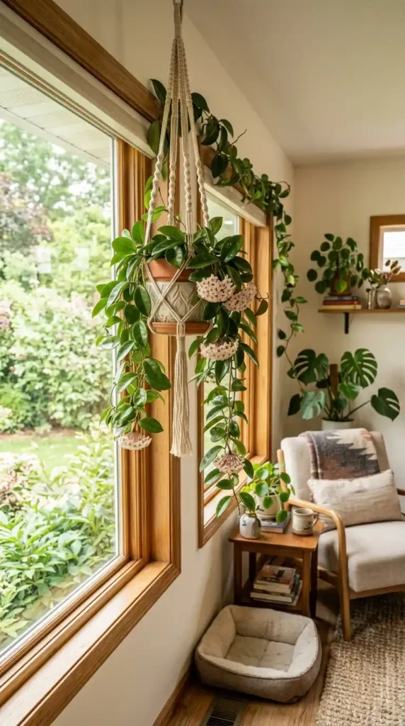 Hoya plant flowering in home